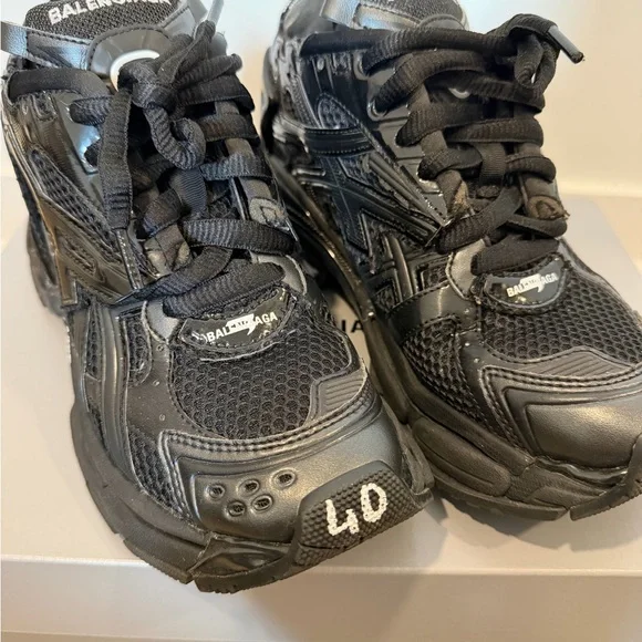 Balenciaga Black Runner Sneakers - Picture 5 of 9